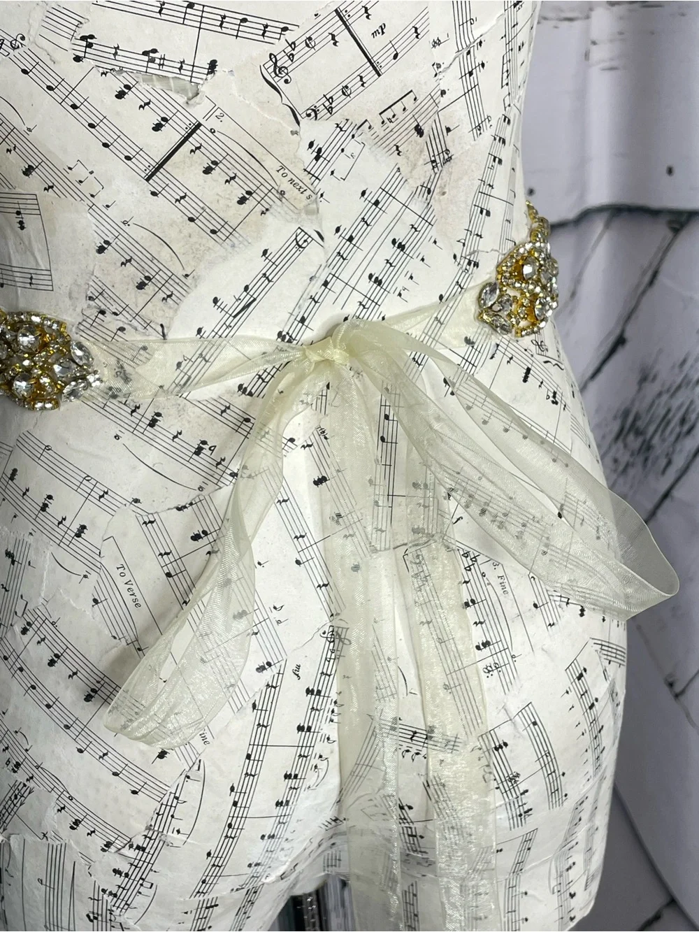 Bridal Rhinestone Belt Tie